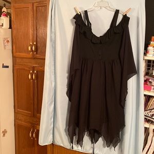 XXL Black with sheer dress